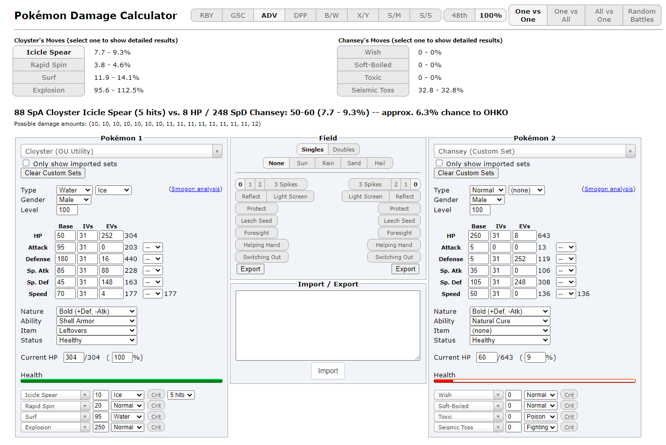 Smogon University - The calculator from Pokemon Showdown has now