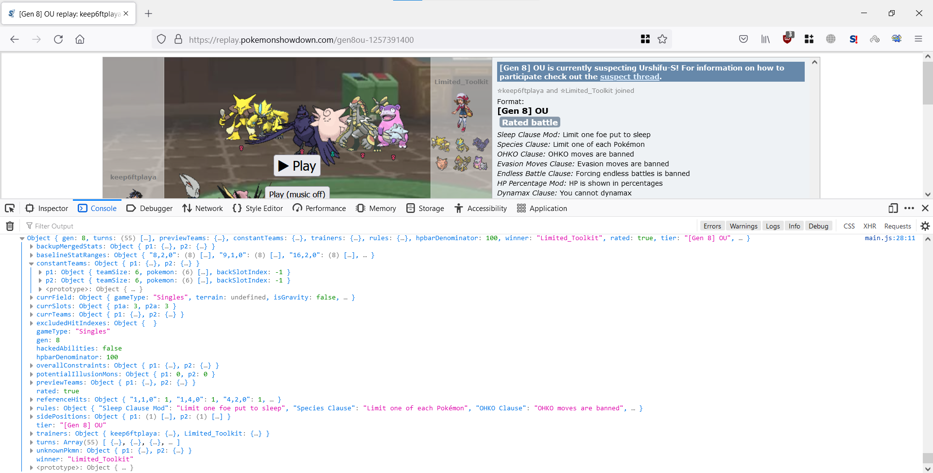 Replays aren't searchable by the third or fourth player's names in a  battle. · Issue #8199 · smogon/pokemon-showdown · GitHub