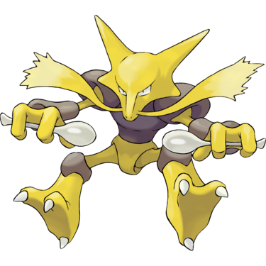 Oh great, shiny Alakazam brought spoons for the ice cream for my