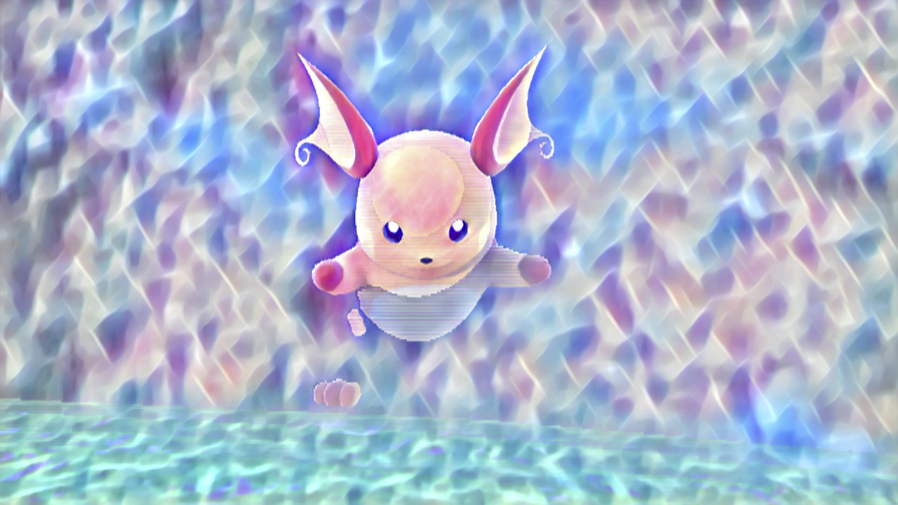 Raichu approaches from a wall (crystallized)