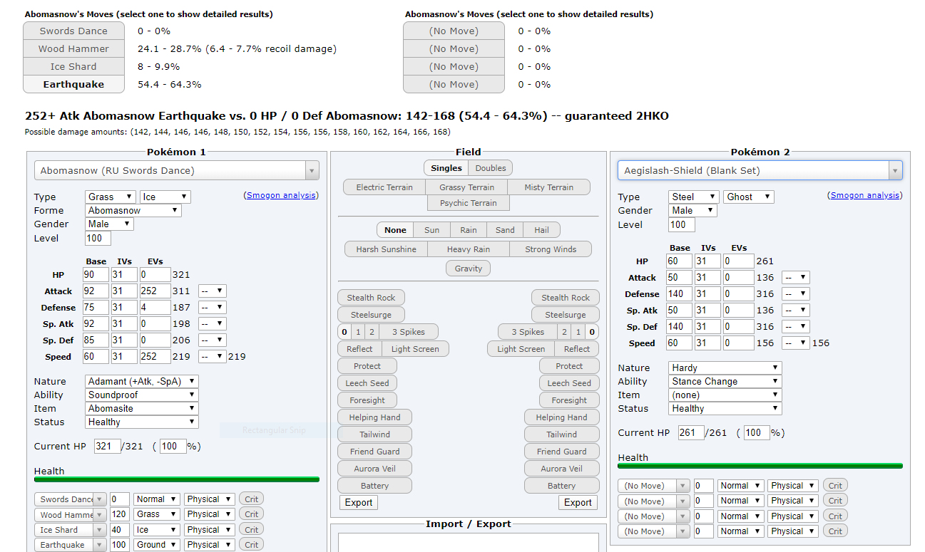 Smogon University - The calculator from Pokemon Showdown has now