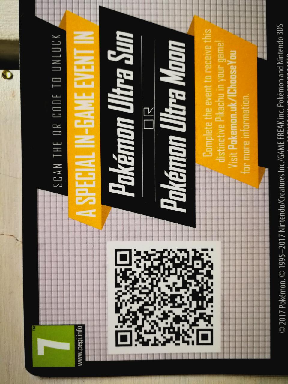 Ultra sun/moon trainer cap Pikachu QR code